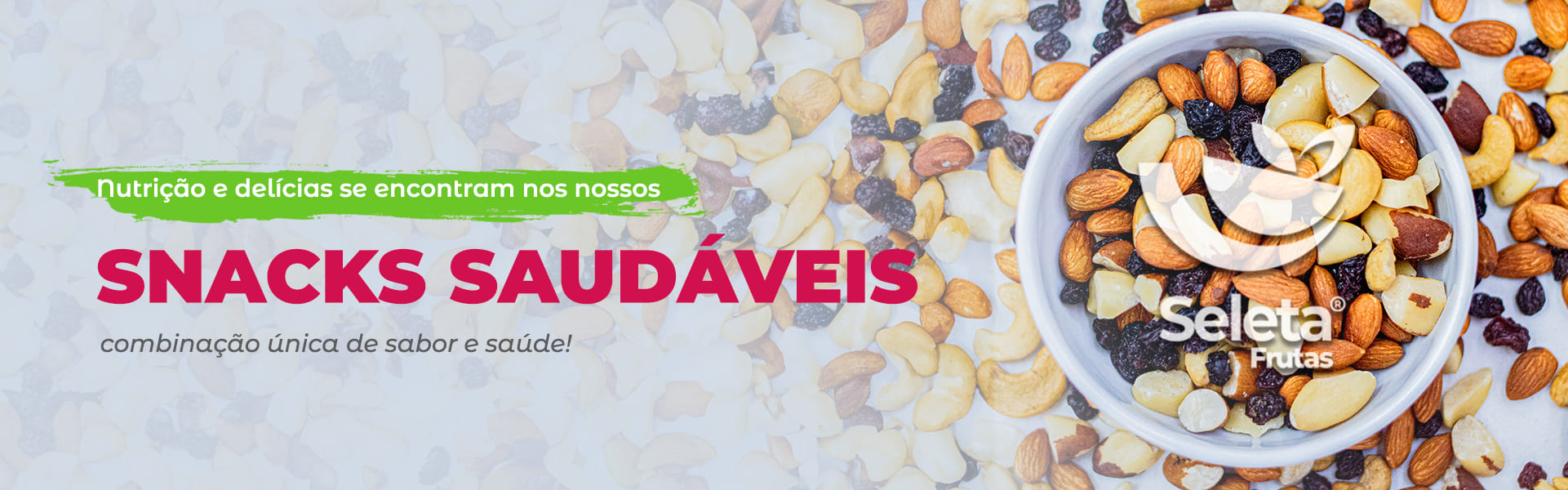 Banner Frutas In Natura e Snacks Saudáveis